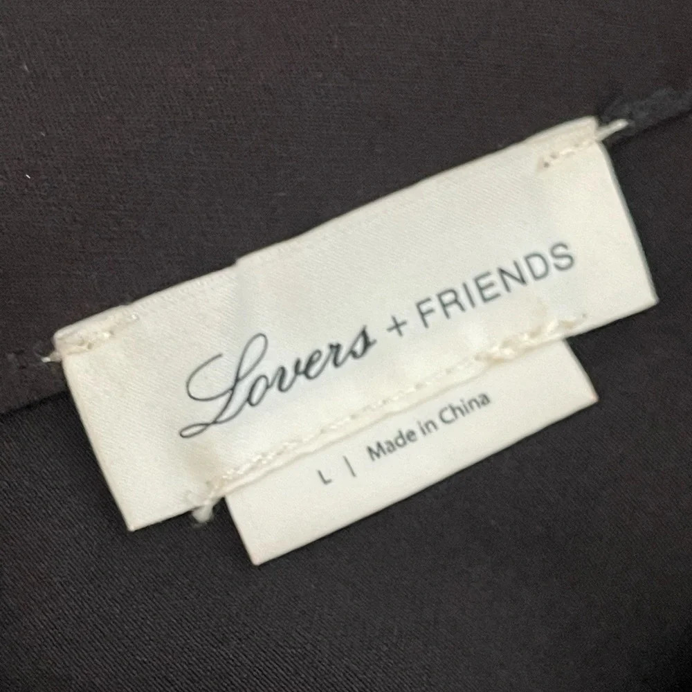 Lovers + Friends | Black on Track Snap Buttoned Legging Size Large - Picture 6 of 6